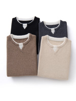 Pull en cachemire 100% de haute qualité à double col et à carreaux colorés 2026