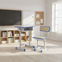 Ensemble de bureau et chaise réglables pour étudiants avec tiroir, mobilier scolaire ergonomique pour la salle de classe et l'étude à domicile