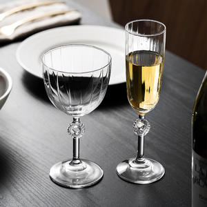 Copa de Vino de Cristal sin Plomo Estilo <span class=keywords><strong>PASABAHCE</strong></span>, Elegante y Vintage, con Tallo en Forma de Anillo, Hecha a Mano, Vajilla de Lujo, Regalo para el Hogar o Bar - Product Image 1