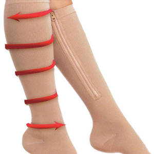 Fettverbrennende Damen-Kompressionssocken mit Reißverschluss zur Vorbeugung von Krampfadern, Sportsocken - Product Image 2