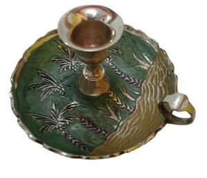 Portavelas de color esmaltado de latón - Product Image 1