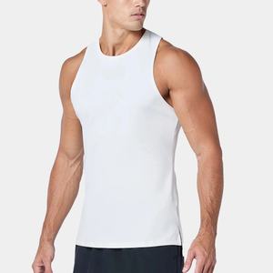 Débardeur de musculation personnalisé OEM, col rond, 100% polyester, séchage rapide, pour hommes - Product Image 5