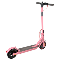 Scooter Eléctrico Plegable de Acero con Alto Contenido de Carbono, Neumático de 8.5 Pulgadas, Motor de 350W, Batería de Litio de 36V 10.4Ah, Color Rosa, con APP, desde Almacén en Australia