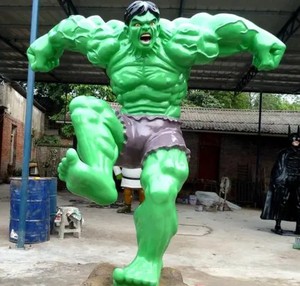 屋外の装飾信じられないほどのフィギュア等身大グラスファイバーハルク像グラスファイバー等身大映画像ヒーロー像 - Product Image 3