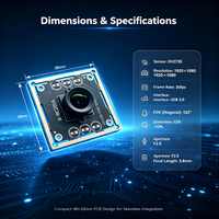 Module de caméra USB 2MP 1080P 30fps avec capteur OV2735 122 °   Grand angle MJPEG/YUV pour la vision robotique et les écrans intelligents