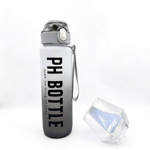 Bouteille d'eau de sport personnalisable avec dégradé de couleurs, en plastique de qualité alimentaire sans BPA, 32 oz/1000 ml, avec large ouverture, pour <span class=keywords><strong>la</strong></span> motivation sportive - Product Image 4