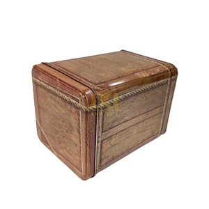 Patrones de textura de grano de madera de bosque natural, caja de almacenamiento de hierbas Art Deco, contenedor cuadrado de té Medicinal hermético rectangular - Product Image 2