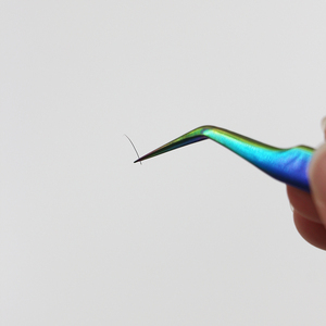 Wholesale Darkest Black PBT Silk Faux <strong>Mink</strong> <strong>Eyelash</strong> <strong>Extensions</strong> 0.15-0.20mm C Curl 11-12mm Flat Split Tips Beauty False <strong>Eyelashes</strong> - Product Image 5