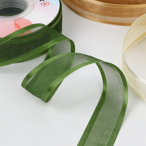 Nine-Colored Ribbon Chiffon Ribbon Spool 25mm Solid Color Polyester Gift Decorations Cake Flower Packaging - Product Image 3