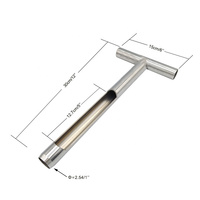 Sonde d'échantillonnage de sol de 36 pouces pour l'entretien des plantes Jardin Pelouse Ferme Kits de test de sol en acier inoxydable Sonde d'échantillonnage de sol