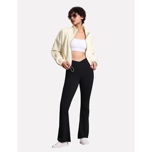 FOXA Women's High Waist <b>Flare</b> <b>Leggings</b> With Tummy Control Yoga Pants Bootcut Bell Bottom Workout Pants - Product Image 3