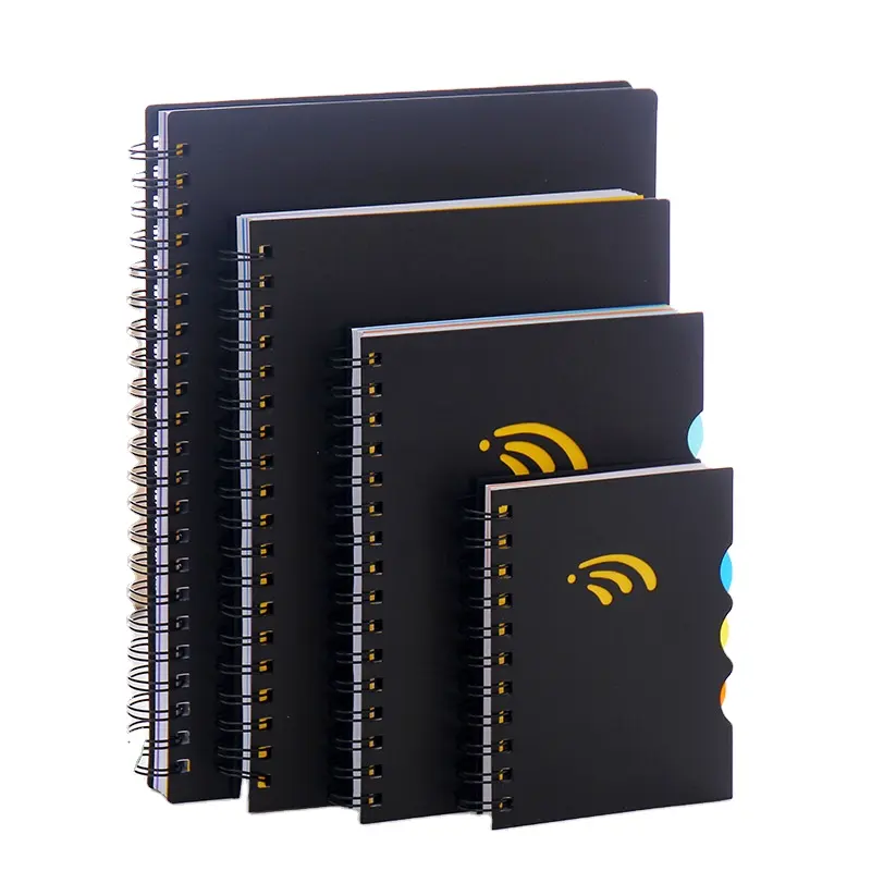 Custom A5 Subject Spiral Notebook Wide Ruled Lab Professional Notepad Colored Dividers with Tabs