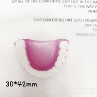 Pendentif en résine couleur bonbon, style prothèse dentaire, pour bijoux faits main DIY, sacs et porte-clés de voiture, produit transfrontalier à succès