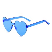 UNOC 2026 Lunettes de soleil tendance pour femme, monture cœur oversize, pour photographie de rue, cœur pêche en gelée, mignonnes et amusantes
