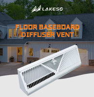 LAKES HVAC climatisation plinthe réglable en acier Diffuseur pour système de ventilation d'air frais