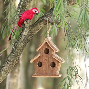 Aangepaste Tuin Decor Houten Vogel Huis Unieke Kleine Volière Met Drie Deuren Vogel Huis - Product Image 6