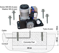 Operador de Puerta Automático con Sensor LockMaster SAG13, Abrepuertas Eléctrico de 600 kg, IP44 Impermeable, Control Remoto para Puertas de Villas y Escuelas
