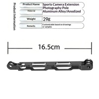 Support de montage pour caméra Insta360 X4/X5, adaptateur en alliage d'aluminium avec tige d'extension de 165 cm pour casque