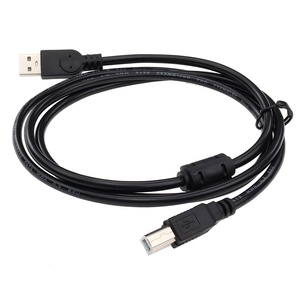 <strong>Black</strong> High Speed <strong>USB</strong> 2.0 a Male <strong>to</strong> B Male <strong>Cable</strong> Scanner Printer Cord Wire 1.5m for Canon HP Dell Print <strong>Cable</strong> - Product Image 1