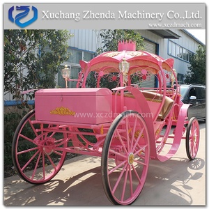 Carruaje de Caballos Rosa Eléctrico con Forma de Calabaza para Bodas, Carruaje Personalizado con Precio de Fábrica en Venta - Product Image 5