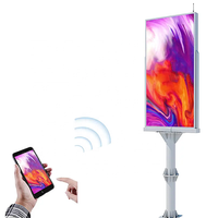 Pantalla LED para Poste, Impermeable, a Todo Color, Señalización Digital 4G para Farolas, Aceras, Centro de Ciudad, Exterior, P2.5