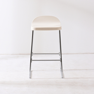Chaise de comptoir de bar en métal <span class=keywords><strong>blanc</strong></span>, style moderne, petite taille, détachable, pour îlot de cuisine, vente en gros d'usine - Product Image 2