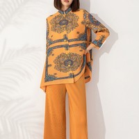 Haut plissé Miyake de luxe épais à manches volantées, col noué décontracté, élégant, tridimensionnel, pour femme, style navetteur, effet métallique