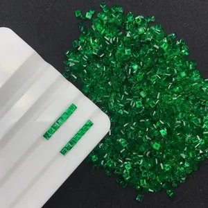 Emerald Square shape 1.5mm ~ 3.0mm genuine zambian green loose gemstone good quality natural emerald