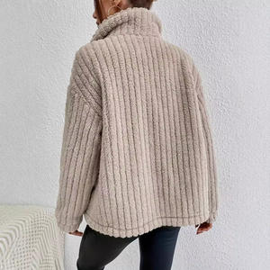 Abrigos de <span class=keywords><strong>mujer</strong></span> de Otoño Invierno <span class=keywords><strong>para</strong></span> <span class=keywords><strong>Amazon</strong></span>, superventas, chaqueta cárdigan cálida informal de manga larga de lana de doble cara transfronteriza - Product Image 1