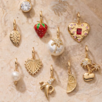 Nouvelle Collection : Breloques de Chaîne pour Chaussures en Gros, Personnalisées, Plaqué Or, Inspirées des Îles Tropicales, avec Perles, Palmiers, Bananes et Oranges