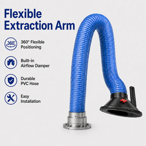 Bras d'extraction flexible sur mesure, plus long et étendu, pour extracteurs d'air – Fourniture directe usine - Product Image 1