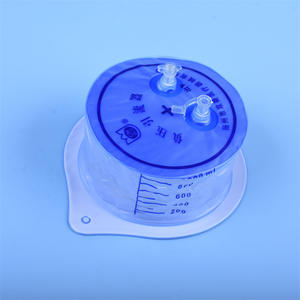 Dispositif de drainage à pression négative médical Shuangling 1000 ml, dispositif d'aspiration manuelle sous vide jetable en PVC bleu - Product Image 1
