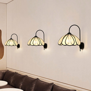 Applique murale LED E27 30 cm avec abat-jour crème pour chambre, salon, maison d'hôtes, hôtel, escalier, couloir - Product Image 3