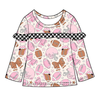 Pull à volants pour bébé fille, haut de qualité supérieure, chemise confortable pour petites filles et enfants, faible MOQ