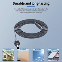 Cable de Carga de Alimentación Compatible con Varios Estándares, Mini, Plano, Ignífugo, Sin Armadura, Material de PVC, Tipo-C a DC 20V 3A 60W