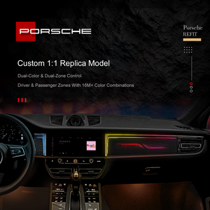 Éclairage d'ambiance pour voiture Rhythm, 64 couleurs, doux pour les yeux, pour <span class=keywords><strong>Porsche</strong></span> <span class=keywords><strong>Macan</strong></span> 2014 2024, accessoires de rénovation intérieure - Product Image 3
