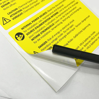 Autocollants personnalisés carrés en vinyle pour machines, étiquettes de sécurité et de signalisation de danger pour véhicules électriques