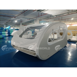 Anpassbares Logo Aufblasbares Elektroboot Schwimmende Plattform Solarbetriebenes Aufblasbares Hausboot mit Motor und Regenschutz - Product Image 6