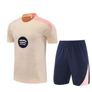 Uniformes de Fútbol de Verano, Jersey de Manga Corta Estampado 25/26 Barcelona, Transpirable, Poliéster/Nailon, Secado Rápido, Cuello Redondo, Unisex - Product Image 2