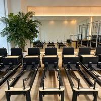 Vente directe d'usine, machine de réforme Pilates pliable en aluminium et en bois, équipement d'exercice à domicile portable, durable et écologique