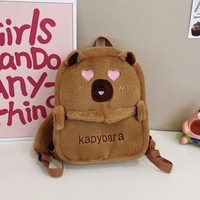 Sac à dos de voyage en peluche Capybara, mignon, scolaire, kawaii, sac à dos en peluche Capybara