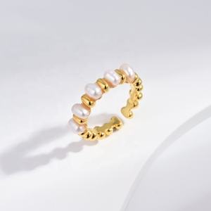 factory price plata 925 sterling <b>silver</b> ladies wedding <b>ring</b> 2026 fine jewelry vintage <b>stacking</b> engagement adjustable pearl <b>rings</b> - Product Image 5