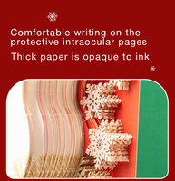 Carnet de notes en papier 3D personnalisé, format A5, vente en gros, cadeau de Noël pour enfants, papeterie festive