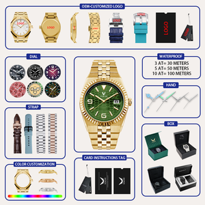 Reloj de Cuarzo para Hombre, Reloj de Cuarzo de Lujo, Reloj de Cuarzo Impermeable de Acero Inoxidable, Relojes de Pulsera Delgados para Mujer, Personalización en Línea - Product Image 4