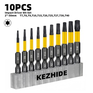 Kezhide Impact Driver Bit Set T7 T40 S2 Steel 10pcs 1/4 In Torx External For Auto Repair - Product Image 4