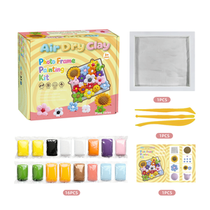 Plant Theme Air Dry Clay DIY Photo Frame <b>Craft</b> <b>Kit</b>, Non Toxic No Bake Kid Safe Customizable Educational <b>Craft</b> Gift for Kids 3+ - Product Image 2