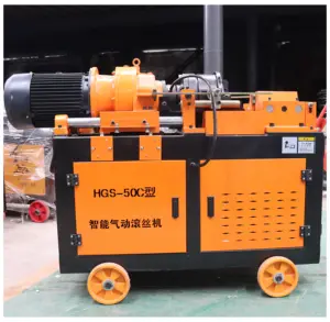 CNC 0-500MM Longitud de rosca Rebar Máquina de laminación de rosca 7.5KW Máquina automática para hacer tornillos