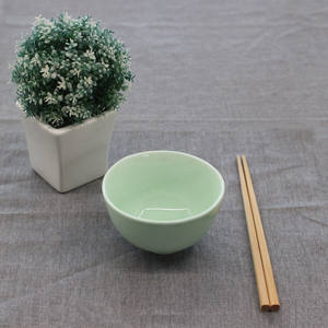 Vaisselle en céramique vert clair de Style frais, service de vaisselle en porcelaine avec assiettes rondes pour <span class=keywords><strong>Restaurant</strong></span> à domicile - Product Image 3