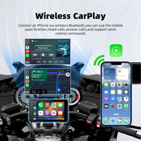 Écran intelligent portable 5 pouces pour moto avec DVR, Carplay, caméra, navigation, dashcam, GPS étanche