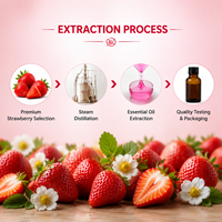 Huile essentielle aromatique de qualité alimentaire à la fraise, pureté 100 %, pour additifs alimentaires et excipients de confiserie